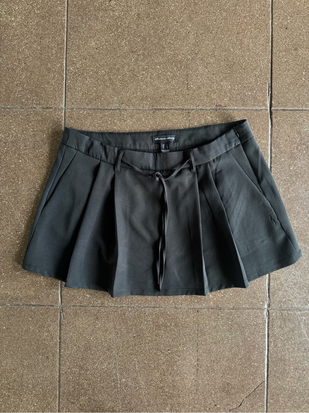 Streetwear Society Black Pleated Mini Skirt